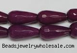 CCN2148 15.5 inches 10*20mm faceted teardrop candy jade beads