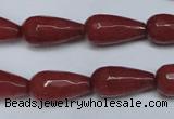 CCN2149 15.5 inches 10*20mm faceted teardrop candy jade beads