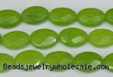 CCN215 15.5 inches 10*14mm faceted oval candy jade beads