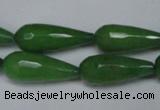 CCN2151 15.5 inches 10*25mm faceted teardrop candy jade beads