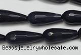 CCN2153 15.5 inches 10*25mm faceted teardrop candy jade beads