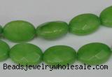 CCN216 15.5 inches 10*14mm faceted oval candy jade beads