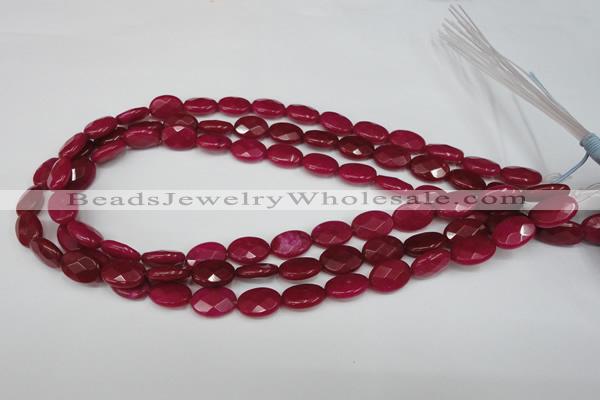 CCN217 15.5 inches 10*14mm faceted oval candy jade beads