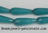 CCN2173 15.5 inches 8*25mm faceted teardrop candy jade beads