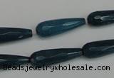 CCN2175 15.5 inches 8*25mm faceted teardrop candy jade beads