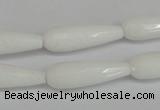 CCN2176 15.5 inches 8*25mm faceted teardrop candy jade beads