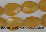 CCN2192 15.5 inches 15*20mm faceted flat teardrop candy jade beads