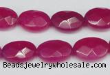 CCN220 15.5 inches 12*16mm faceted oval candy jade beads