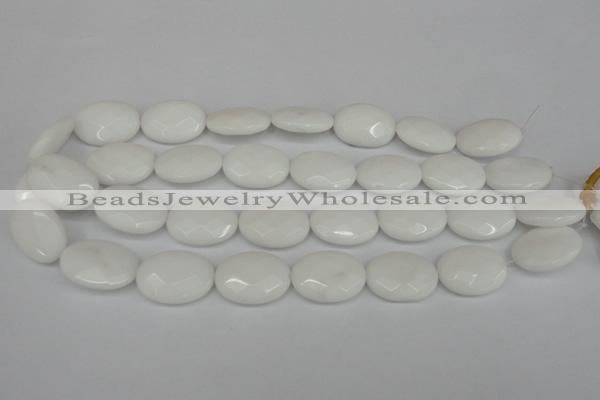 CCN2220 15.5 inches 18*25mm faceted oval candy jade beads