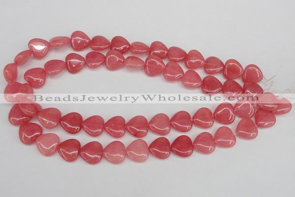 CCN2240 15.5 inches 15*15mm heart candy jade beads wholesale