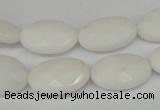 CCN225 15.5 inches 12*18mm faceted oval candy jade beads