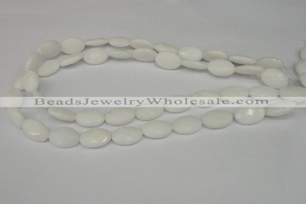 CCN225 15.5 inches 12*18mm faceted oval candy jade beads