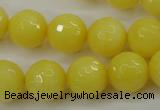 CCN2258 15.5 inches 14mm faceted round candy jade beads wholesale