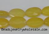 CCN226 15.5 inches 12*18mm faceted oval candy jade beads