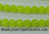 CCN2263 15.5 inches 8mm faceted round candy jade beads wholesale