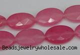 CCN227 15.5 inches 12*18mm faceted oval candy jade beads