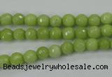 CCN2271 15.5 inches 6mm faceted round candy jade beads wholesale