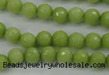 CCN2272 15.5 inches 8mm faceted round candy jade beads wholesale