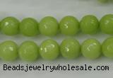 CCN2273 15.5 inches 10mm faceted round candy jade beads wholesale