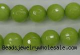 CCN2274 15.5 inches 12mm faceted round candy jade beads wholesale