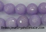 CCN2291 15.5 inches 14mm faceted round candy jade beads wholesale