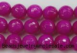 CCN2297 15.5 inches 12mm faceted round candy jade beads wholesale