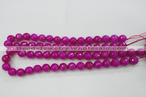 CCN2298 15.5 inches 14mm faceted round candy jade beads wholesale