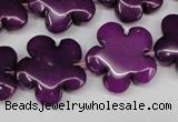 CCN2345 15.5 inches 20mm carved flower candy jade beads wholesale