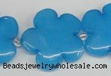 CCN2358 15.5 inches 30mm carved flower candy jade beads wholesale