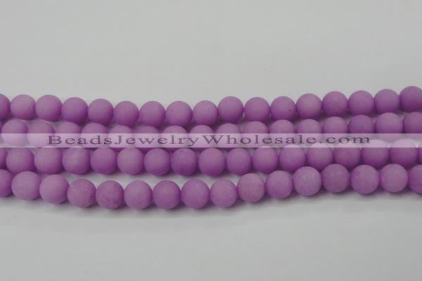 CCN2402 15.5 inches 4mm round matte candy jade beads wholesale