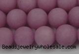 CCN2403 15.5 inches 4mm round matte candy jade beads wholesale