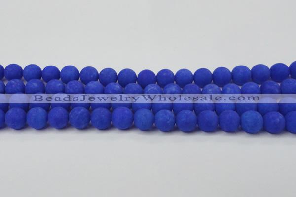 CCN2413 15.5 inches 4mm round matte candy jade beads wholesale