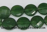 CCN242 15.5 inches 15mm faceted coin candy jade beads wholesale