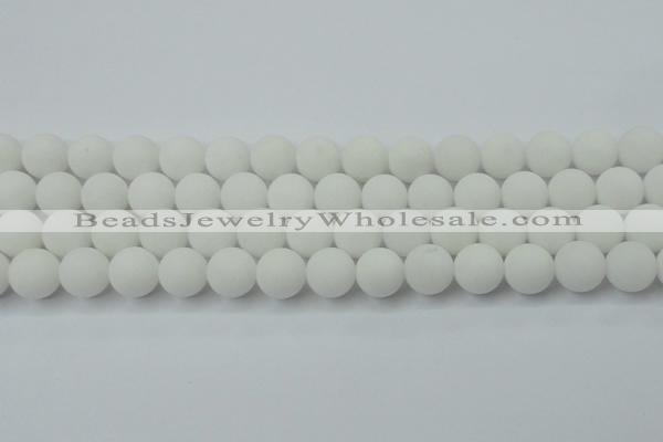 CCN2440 15.5 inches 8mm round matte candy jade beads wholesale