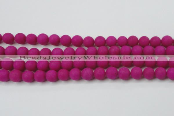 CCN2444 15.5 inches 8mm round matte candy jade beads wholesale