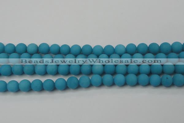 CCN2451 15.5 inches 8mm round matte candy jade beads wholesale