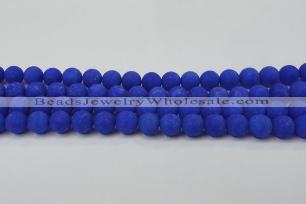 CCN2453 15.5 inches 8mm round matte candy jade beads wholesale