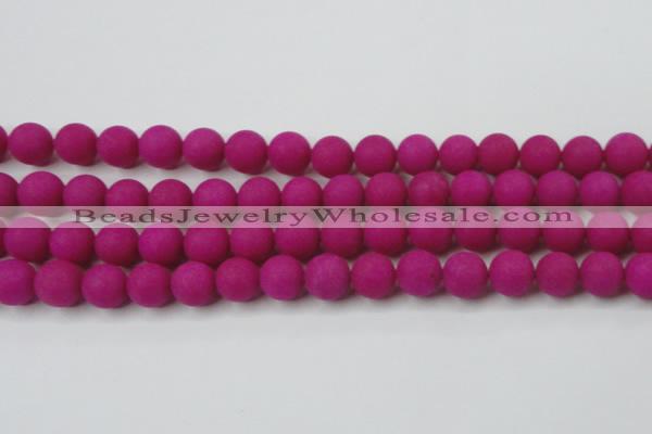 CCN2464 15.5 inches 10mm round matte candy jade beads wholesale