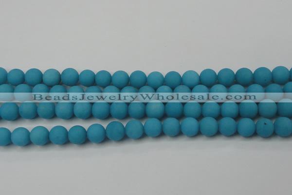 CCN2471 15.5 inches 10mm round matte candy jade beads wholesale