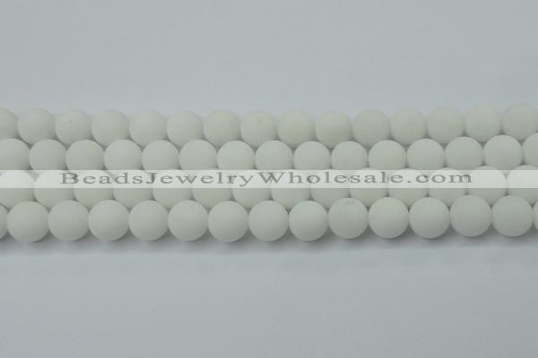 CCN2480 15.5 inches 12mm round matte candy jade beads wholesale