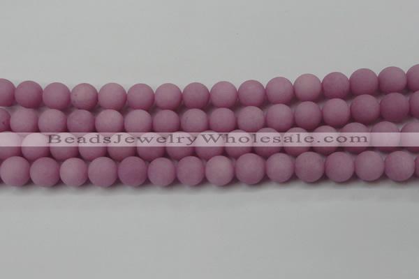 CCN2483 15.5 inches 12mm round matte candy jade beads wholesale