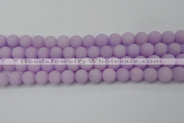 CCN2501 15.5 inches 14mm round matte candy jade beads wholesale