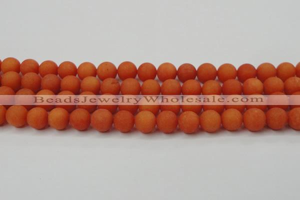 CCN2507 15.5 inches 14mm round matte candy jade beads wholesale