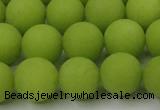 CCN2509 15.5 inches 14mm round matte candy jade beads wholesale