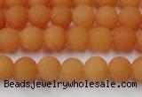 CCN2516 15.5 inches 6mm round matte candy jade beads wholesale