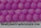 CCN2522 15.5 inches 4mm round matte candy jade beads wholesale