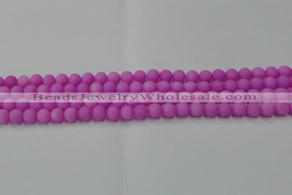 CCN2523 15.5 inches 6mm round matte candy jade beads wholesale