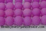 CCN2524 15.5 inches 8mm round matte candy jade beads wholesale