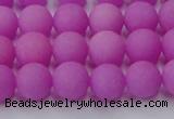 CCN2525 15.5 inches 10mm round matte candy jade beads wholesale