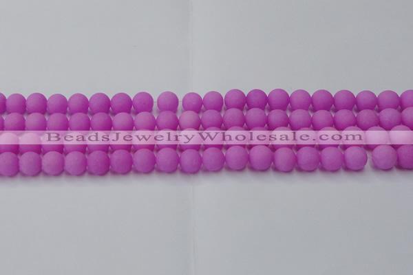 CCN2525 15.5 inches 10mm round matte candy jade beads wholesale